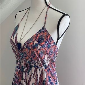 Charlotte Russe Printed Strapless Dress